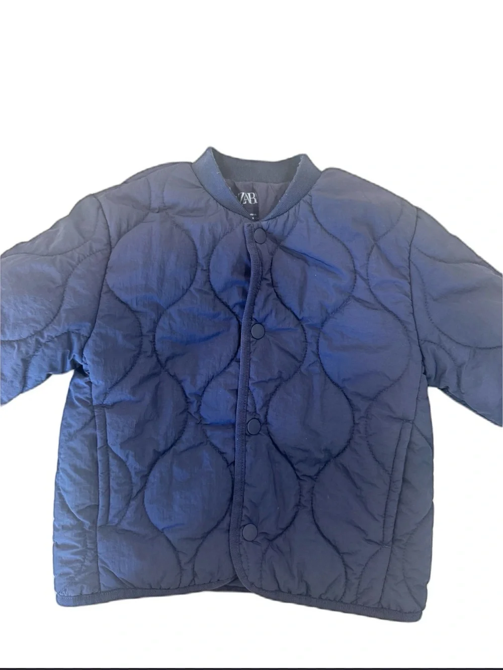 Zara Navy Quilted Puffer Jacket